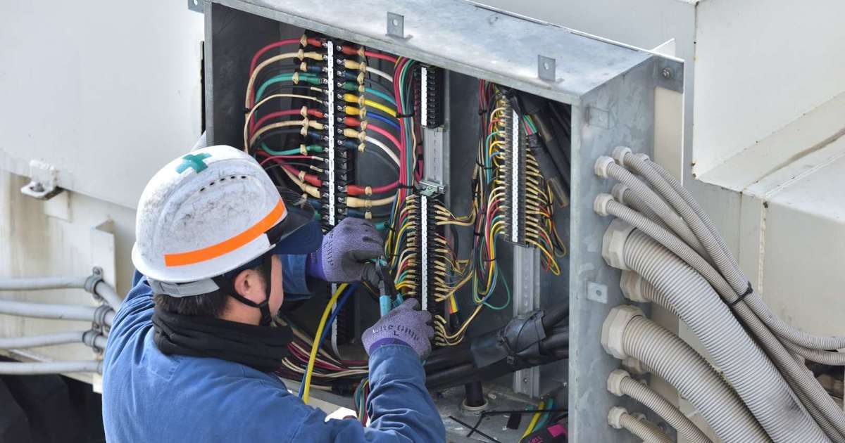 電気工事の施工現場
